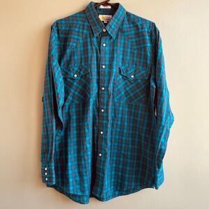 Vintage Cowboy Country Western Southern Classics Shirt Size Large